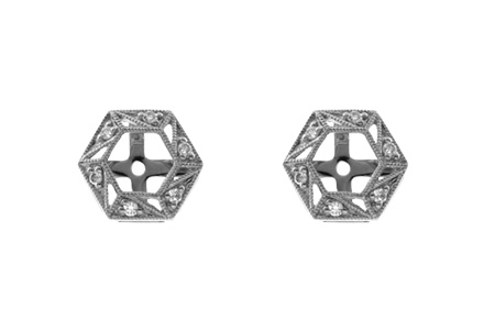 G045-81742: EARRING JACKETS .08 TW (FOR 0.50-1.00 CT TW STUDS)
