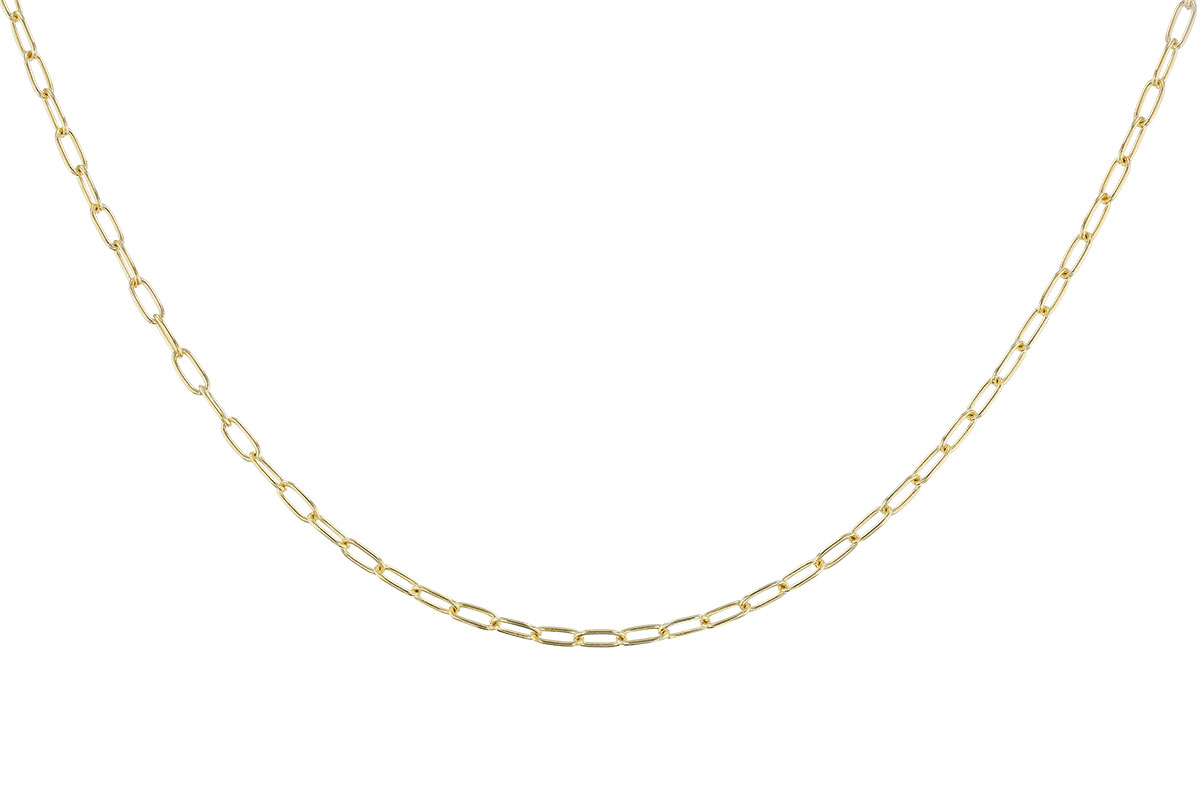 L319-42714: PAPERCLIP SM (22IN, 2.40MM, 14KT, LOBSTER CLASP)