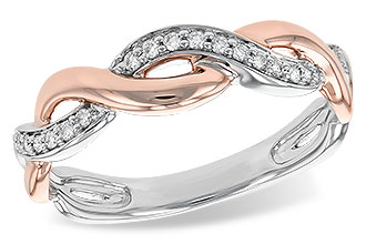 A231-21742: LDS DIA WED RG .10 TW (ROSE & WG)