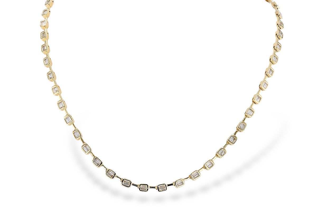 B319-41769: NECKLACE 2.05 TW BAGUETTES (17 INCHES)