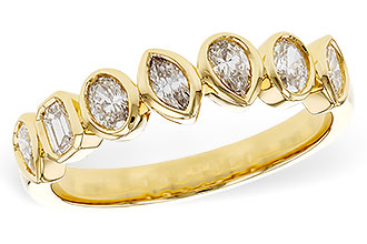 B320-34542: LDS DIA WED RG .62 TW FANCY CUT DIAS