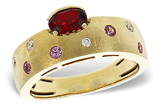 D320-34524: LDS RG .58 MULTI CLR (GAR & PINK SAPP) .66 TGW