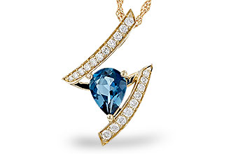 E320-29033: NECK 1.04 LONDON BLUE TOPAZ 1.23 TGW (8x6MM)