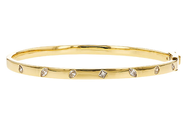 F319-43587: BANGLE .35 TW FANCY CUT DIAMONDS