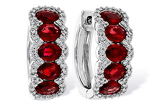 G320-34542: EARRINGS 2.20 TW RUBY 2.45 TGW
